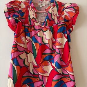 Entro Multicolor Abstract Dress